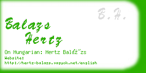 balazs hertz business card